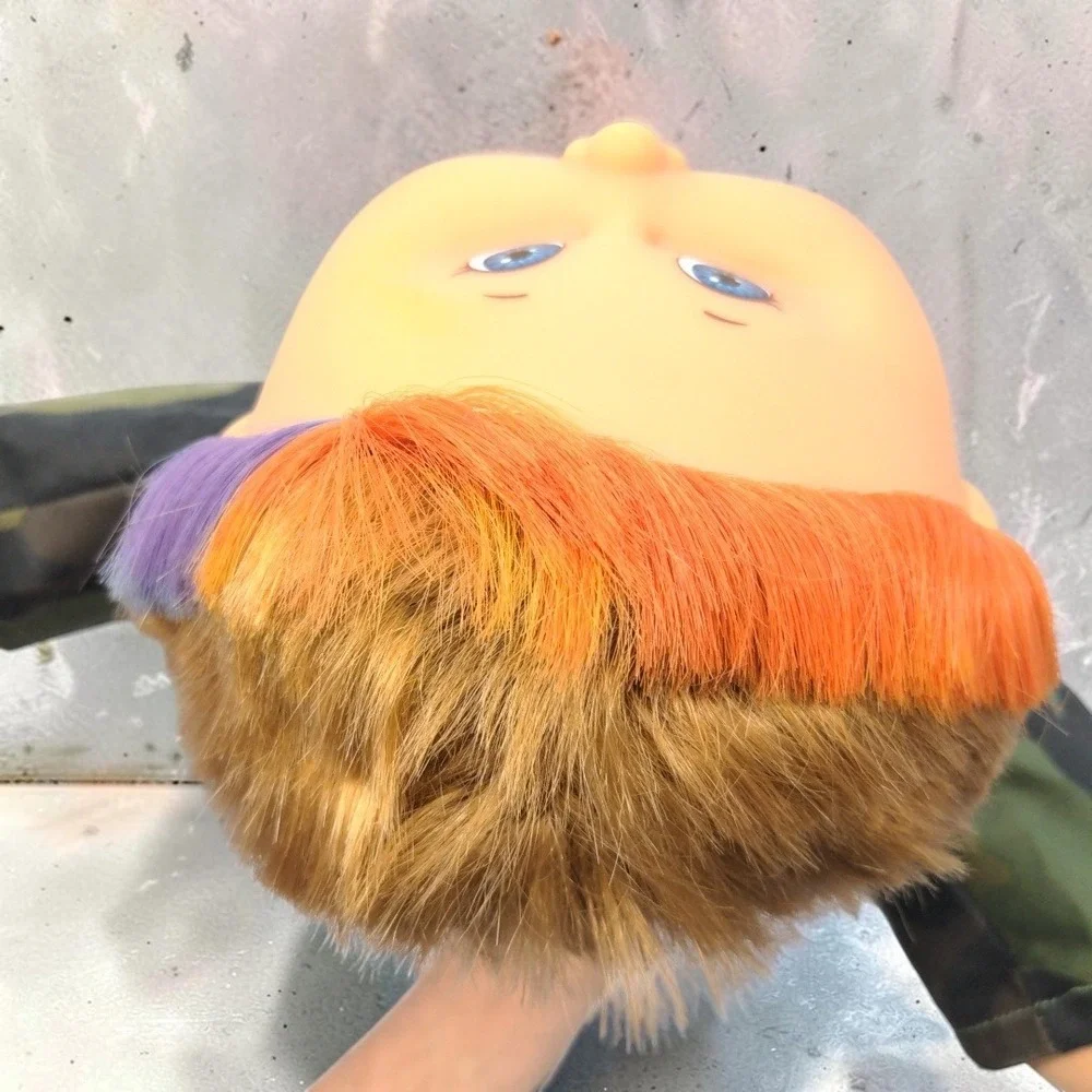 VTG Cabbage Patch Kids Magic Touch Colorsilk Boy Doll Camo Orange Hair 2005 CPK